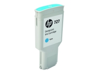HP 727 - 300 ml - høykapasitets - cyan - original - DesignJet - blekkpatron - for DesignJet T1500, T1530, T2500, T2530, T920, T930