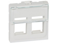 LEGRAND Dobbelt dataudtag til 2 Keystone RJ45, 2 modul hvid