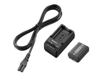 Sony ACC-TRW - Batterilader + AC-strømadapter + batteri - Li-Ion - 1020 mAh - 1 x batterier lader - 400 mA - for Sony 2NP Cyber-shot DSC-RX10 InfoLithium W Series NPFW50 NP-FW50 a5000 a6400 a7R II