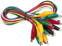Monacor MK-612S, Krokodilleklemme, Svart, Grønn, Rød, Hvit, Gult, Koblingsbrett, Hankjønn/hankjønn, 4,5 cm