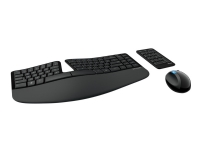Microsoft Sculpt Ergonomic Desktop - Sett med tastatur, mus og talltastatur - trådløs - 2.4 GHz - Engelsk