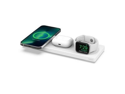 Belkin Boost Charge Pro trådløs lader 3-in-1 (hvit)