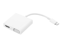 Lenovo USB-C 3-in-1 Hub - Video adapter - USB-C hann til HD-15 (VGA), HDMI, USB-type A hunn - 4K-støtte, 1080p-støtte - for Legion 5 15 5 Pro 16 ThinkPad L14 Gen 3 L15 Gen 3 X1 Carbon Gen 10 X1 Yoga Gen 7