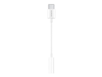 Huawei CM20 - USB-C til hodetelefons-jakkadapter - USB-C hann til minijakk hunn - 9 cm - hvit