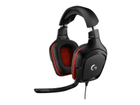 Logitech Gaming Headset G332 - Hodesett - full størrelse - kablet - 3,5 mm jakk - svart, rød