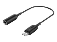 Anker - Lightning til hodetelefonjakk-adapter - Lightning hann til minijakk hunn - svart - for Apple iPhone (Lightning)