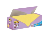 Post-it super sticky notes, 76 x 76 mm, gul, pakke a 24 stk.