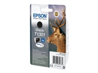 Epson T1301 - 25.4 ml - XL-størrelse - svart - original - blister - blekkpatron - for Stylus Office BX630, BX635, BX935 WorkForce WF-3010, 3520, 3530, 3540, 7015, 7515, 7525