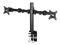 Hama FULLMOTION Monitor Arm - Monteringssett - justerbar arm - for 2 skjermer - svart - skjermstørrelse: 26 - skrivebordsmonterbar