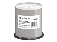 Verbatim - 100 x CD-R - 700 MB 52x - bred skrivbar overflate, gjenoverførbar termoskrivbar overflate - spindel
