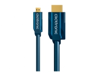 ClickTronic 1m Micro-HDMI Adapter, 1 m, HDMI Type D (Mikro), HDMI Type A (Standard), 10,2 Gbit/s, Blå