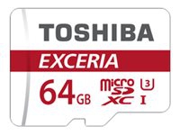 Toshiba EXCERIA M302-EA - Flashminnekort (microSDXC til SD-adapter inkludert) - 64 GB - UHS Class 3 / Class10 - microSDXC UHS-I