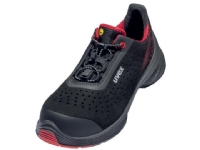 Uvex 68372, Unisex, Voksen, Vernesko, Sort, Rød, SRC, P, ESD, S1, Hurtigsnører