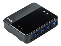 ATEN US434 - USB-periferdelesvitsj - 4 x SuperSpeed USB 3.0 - stasjonær