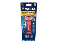 Varta Outdoor Sports H20 PRO - Hodelykt - LED - 3-modus - rødt/hvitt lys