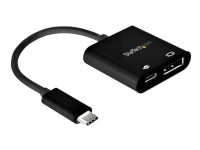 StarTech.com USB C to DisplayPort Adapter with Power Delivery, 8K 60Hz/4K 120Hz USB Type C to DP 1.4 Monitor Video Converter w/60W PD Pass-Through Charging, HBR3, Thunderbolt 3 Compatible - USB-C Male to DP Female (CDP2DP14UCPB) - USB / DisplayPort-a