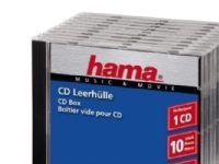 Hama CD Jewel Case Standard, Pack 10, 1 disker, Gjennomsiktig