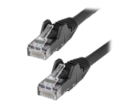 StarTech.com 3m LSZH CAT6 Ethernet Cable, 10 Gigabit Snagless RJ45 100W PoE Network Patch Cord with Strain Relief, CAT 6 10GbE UTP, Black, Individually Tested/ETL, Low Smoke Zero Halogen - Category 6 - 24AWG (N6LPATCH3MBK) - Koblingskabel - RJ-45 (ha