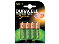 Batteri Duracell genopladelig AA 1300mAh 4stk/pak - (4 stk.)