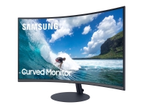 Samsung C27T550FDR - T55 Series - LED-skjerm - kurvet - 27 - 1920 x 1080 Full HD (1080p) @ 75 Hz - VA - 250 cd/m² - 3000:1 - 4 ms - HDMI, VGA, DisplayPort - høyttalere - mørkegrå/blå