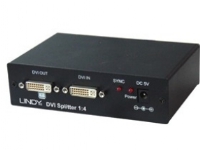 Lindy DVI Video Splitter, 4 Port, DVI, 4x DVI, 1x DVI-I FM, 4x DVI-I FM, 1920 x 1080 piksler, 40 m, 165 MHz