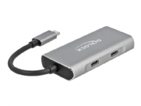 Delock - Hub - 2 x USB 3.2 Gen 2 + 2 x USB-C 3.2 Gen 2 - stasjonær