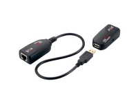 LogiLink UA0207, Koblet med ledninger (ikke trådløs), USB, Ethernet, 480 Mbit/s, Svart