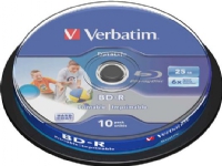 Verbatim DataLife - 10 x BD-R - 25 GB 6x - blekkstråleskrivbar overflate - spindel