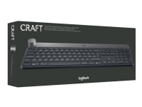 Logitech Craft Advanced with Creative Input Dial - Tastatur - bakbelysning - Bluetooth, 2.4 GHz - US International