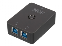 DIGITUS USB 3.0 Sharing Switch DA-73300-1 - USB-periferdelesvitsj - 2 x SuperSpeed USB 3.0 - stasjonær