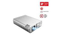 ASUS ZenBeam E1 - DLP-projektor - RGB LED - 150 lumen - WVGA (854 x 480) - 16:9 - sølv
