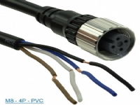 Følerkabel PVC M8 4-pin hun lige 5 meter XZCPV0941L5