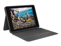 Logitech Rugged Folio - Tastatur og folioveske - Apple Smart connector - Pan Nordic - for Apple 10.2-inch iPad (7. generasjon, 8. generasjon, 9. generasjon)