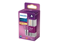 Philips - LED-lyspære - klar finish - E14 - 2.1 W (ekvivalent 25 W) - klasse E - varmt hvitt lys - 2700 K - gjennomsiktig