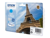 Epson T7022 - XL-størrelse - cyan - original - blister - blekkpatron - for WorkForce Pro WP-4015, WP-4025, WP-4095, WP-4515, WP-4525, WP-4535, WP-4545, WP-4595