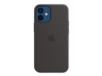 Apple - Baksidedeksel for mobiltelefon - med MagSafe - silikon - svart - for iPhone 12 mini