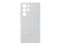 Samsung EF-VS908 - Baksidedeksel for mobiltelefon - ekte skinn - lysegrå - for Galaxy S22 Ultra