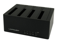 LC-Power LC-DOCK-U3-4B For Windows, SATA, 2.5 and 3.5, USB 3.2 Gen 1 (3.1 Gen 1) Type-A, 5 Gbit/s, Black