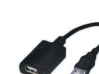 Rotronic USB 2.0 1 Port 5m, 5 m, USB A, USB A, 2.0, Hankjønn/hunkjønn, Svart