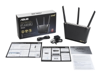ASUS RT-AX68U - Trådløs ruter - 4-portssvitsj - GigE - 802.11a/b/g/n/ac/ax - Dobbeltbånd