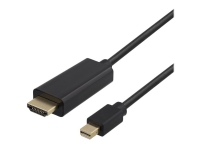 DELTACO - Adapterkabel - Mini DisplayPort hann til HDMI hann - 5 m - svart