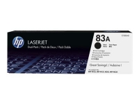 HP 83A - 2-pack - svart - original - LaserJet - tonerpatron (CF283AD) - for LaserJet Pro M201, MFP M125, MFP M127, MFP M225