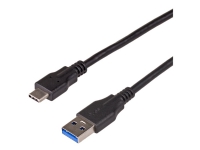 Akyga AK-USB-15 - USB-kabel - USB-type A (hann) til USB-C (hann) - USB 3.1 - 1 m - svart