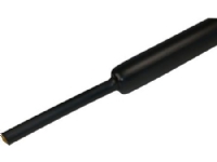MELBYE Tyndvægget krympeslange Sort krympeforhold Ø12/4mm med lim, længden 1M