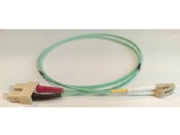 Patchkabel LC-SC 50/125 OM3 multimode, duplex, længde: 1,0 meter, farve: aqua med LSZH kappe