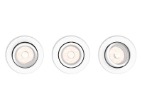 Philips myLiving Innfelt spot, Innsunket spotlight, 3 ampuller, LED, 220-240 V, Hvit