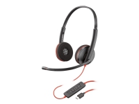 Poly Blackwire C3220 - 3200 Series - hodesett - on-ear - kablet - USB-C - lydisolerende