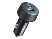 Anker PowerDrive 2 - Bilstrømadapter - 18 watt - 3 A - IQ, PD - 2 utgangskontakter (USB, USB-C) - svart