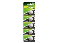 GP Batteries CR2032 Knapcellebatteri CR 2032 Lithium 220 mAh 3 V 5 stk