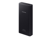 Samsung Battery Pack EB-P5300 - Strømbank - 20000 mAh - 25 watt - 3 A - PD 3.0, QC 2.0, AFC, SFC - 2 utgangskontakter (USB, USB-C) - på kabel: USB-C - mørk grå